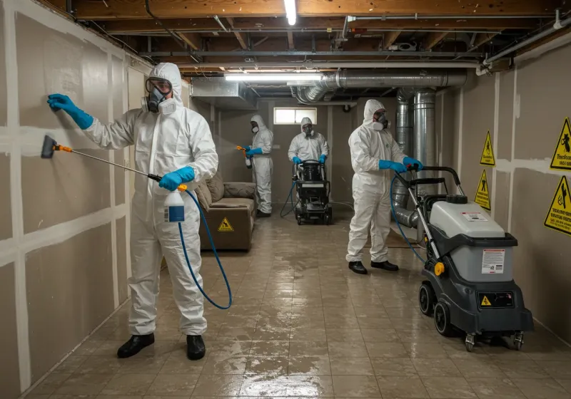 Basement Moisture Removal and Structural Drying process in Naco, AZ